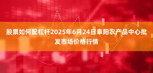 股票如何配杠杆2025年6月24日阜阳农产品中心批发市场价格行情